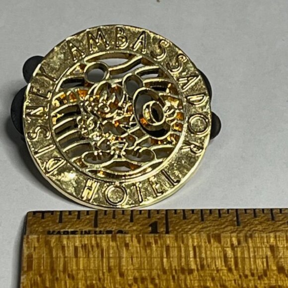 Tokyo Disney Resort Ambassador Hotel Mickey Mouse Gold Pin Badge Collection - Picture 14 of 14